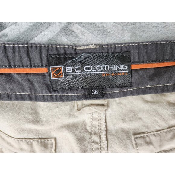 B.C. Clothing Original Cargo Shorts Men's Size 36 Cream/Beige Outdoors Hiking - Picture 5 of 13